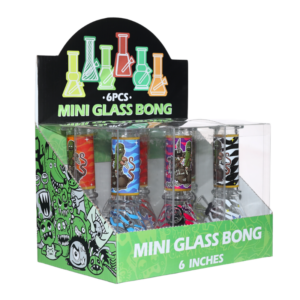 6" Masked Ripper Mini Glass Bong Set - 6ct - M65102
